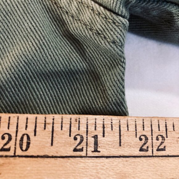 Buffalo David Bitten Men's Shirt Heavyweight Canvas Army Green Button Up, Large - Picture 8 of 9